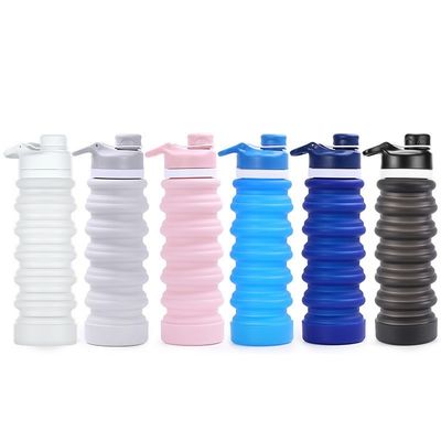 Προσαρμοσμένο λογότυπο 750ML Δυνατό να αναδιπλωθεί μπουκάλι νερού Σιλικόνη χωρίς BPA για παιδιά Σχολή και Αθλητισμός