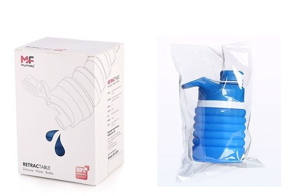 Προσαρμοσμένο λογότυπο 750ML Δυνατό να αναδιπλωθεί μπουκάλι νερού Σιλικόνη χωρίς BPA για παιδιά Σχολή και Αθλητισμός