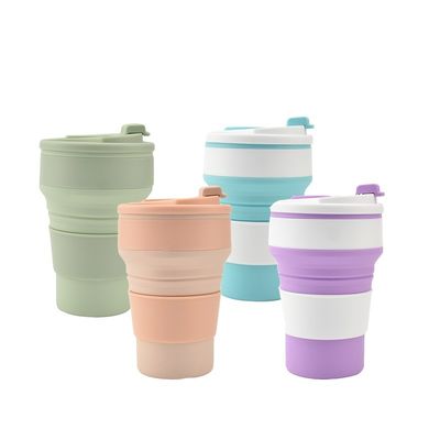 350 ml/500 ml Τυπωμένο με ειδική χρήση Σιλικόνιο Πλαστικό Κύπελλο για επαναχρησιμοποιήσιμο φορητό μπουκάλι νερού