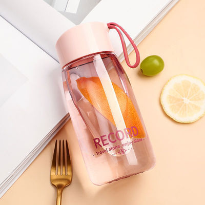Διαφανής εκτύπωση λογότυπου 380ml απλή φορητή πλαστική φιάλη νερού για εξωτερικούς αθλήματα