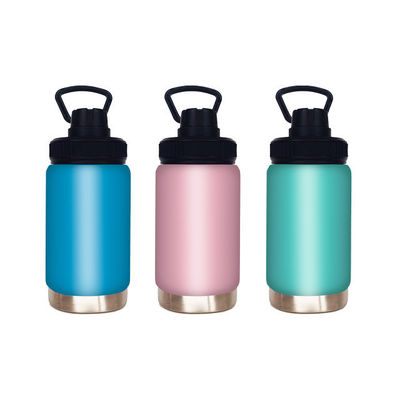 32oz Μαύρο μπουκάλι νερού από ανοξείδωτο χάλυβα Απομονωμένη φιάλη κενού για εξωτερικές δραστηριότητες