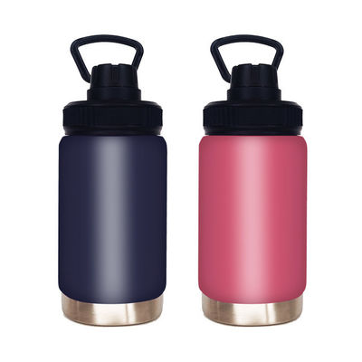 32oz Μαύρο μπουκάλι νερού από ανοξείδωτο χάλυβα Απομονωμένη φιάλη κενού για εξωτερικές δραστηριότητες