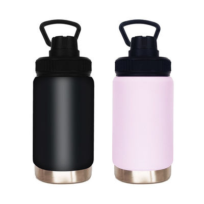 32oz Μαύρο μπουκάλι νερού από ανοξείδωτο χάλυβα Απομονωμένη φιάλη κενού για εξωτερικές δραστηριότητες