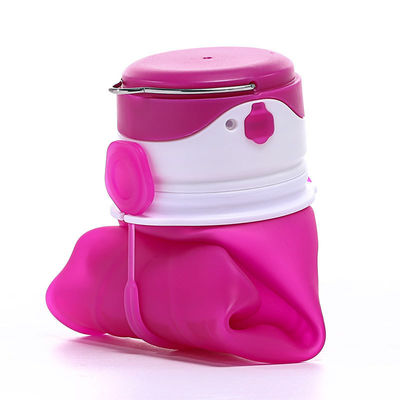 550ML Bpa Δωρεάν Διαυγές Υπερίγραμμα Δυνατό να αναδιπλωθεί γυμναστήριο Αθλητισμός Παιδιά Σιλικόνιο μπουκάλι νερού με φως LED για ενήλικες