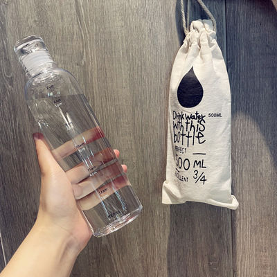 500ml γυμναστήριο πλαστικό μπουκάλι νερού με χρονική κλίμακα για σύγχρονη φυσική κατάσταση και επαναχρησιμοποιήσιμο σχεδιασμό