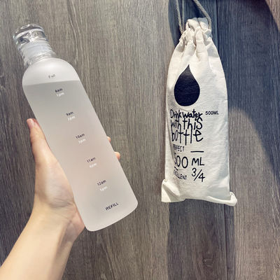 500ml γυμναστήριο πλαστικό μπουκάλι νερού με χρονική κλίμακα για σύγχρονη φυσική κατάσταση και επαναχρησιμοποιήσιμο σχεδιασμό