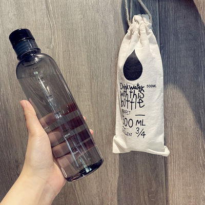 500ml γυμναστήριο πλαστικό μπουκάλι νερού με χρονική κλίμακα για σύγχρονη φυσική κατάσταση και επαναχρησιμοποιήσιμο σχεδιασμό