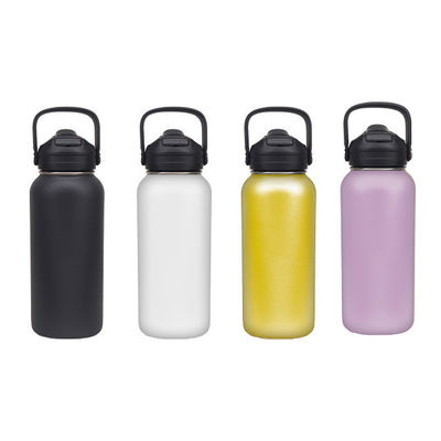 32OZ/40OZ/50OZ πολυτελές διπλά στρώμα κενό 304 αντηξικό μπουκάλι νερού με λαβή