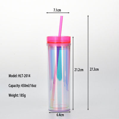 Συσκευές με άχυρο 450 ml οικολογικά φιλικό επαναχρησιμοποιήσιμο πλαστικό καφέ με λογότυπο