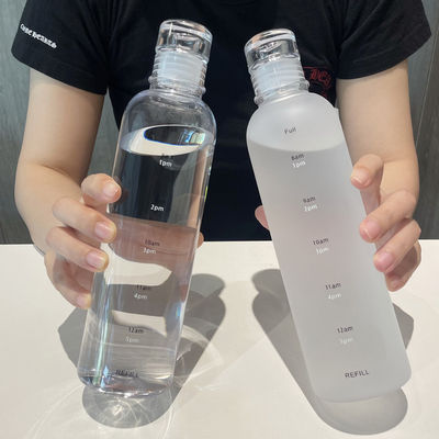 Αειφόρο 500 ml γυμναστήριο πλαστικό μπουκάλι νερού με χρονική κλίμακα αδιάβροχο και χωρίς BPA