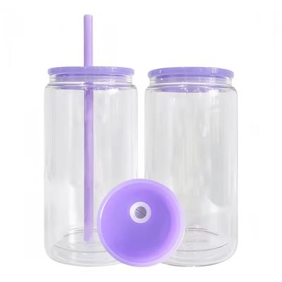 Χρωματιστή γυάλινη φιάλη 16oz για κούπες μπύρας και φορητό νερό φρούτων Εύκολο σχεδιασμό