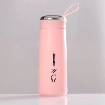 400 ml γυάλινο μίνι εξωτερικό φορητό στεγανό μπουκάλι νερού με λανιάρδο για προώθηση