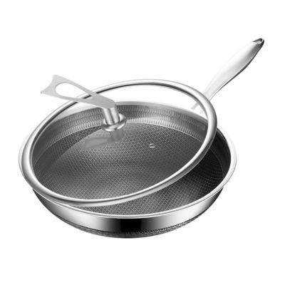 Αειφόρος 316 από ανοξείδωτο χάλυβα Wok 32cm 34cm Διπλό πλάτος Screen Honeycomb Cookware
