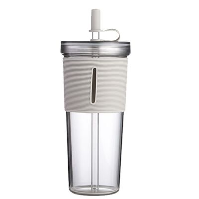 Εκδρομική κατασκήνωση Custom Logo Double Wall Milk Tea Straws Cup 700ml με σιλικόνιο