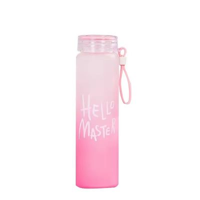 Αειφόρος 500ml BPA δωρεάν Custom LOGO Gradient παγωμένο γυαλί μπουκάλι νερού φλιτζάνι για φοιτητή