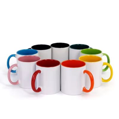 11oz Κεραμική Κούπα Καφέ Χρώματος με Χεριστήρα Sublimation Blanks με Σύγχρονο Σχεδιασμό