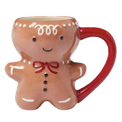 HANDGRIP 3D Cartoon 10OZ Γλυκά Δώρα Κεραμικό Ζαχαροπλακάκι Άντρας Καφέ Κούπα για τα Χριστούγεννα