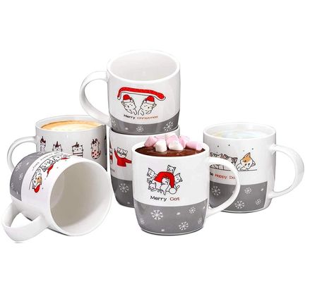 14 OZ Χριστουγεννιάτικη κούπα καφέ με αστείο Santa Design Custom Cups ζεστή σοκολάτα