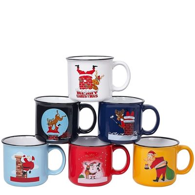 14 OZ Χριστουγεννιάτικη κούπα καφέ με αστείο Santa Design Custom Cups ζεστή σοκολάτα