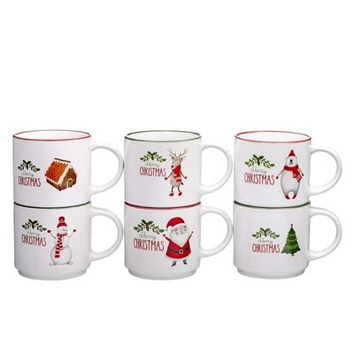 14 OZ Χριστουγεννιάτικη κούπα καφέ με αστείο Santa Design Custom Cups ζεστή σοκολάτα