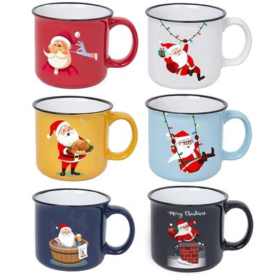 14 OZ Χριστουγεννιάτικη κούπα καφέ με αστείο Santa Design Custom Cups ζεστή σοκολάτα