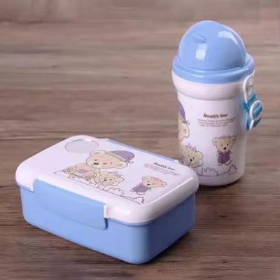 500 ml Straw Kettle πλαστικό κουτί με ποτήρι νερού τέλειο για ποικιλία μεσημεριανού φαγητού