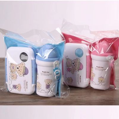 500 ml Straw Kettle πλαστικό κουτί με ποτήρι νερού τέλειο για ποικιλία μεσημεριανού φαγητού