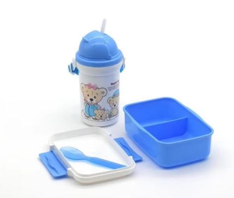 500 ml Straw Kettle πλαστικό κουτί με ποτήρι νερού τέλειο για ποικιλία μεσημεριανού φαγητού