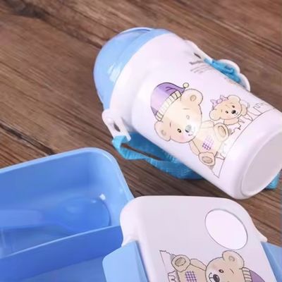 500 ml Straw Kettle πλαστικό κουτί με ποτήρι νερού τέλειο για ποικιλία μεσημεριανού φαγητού