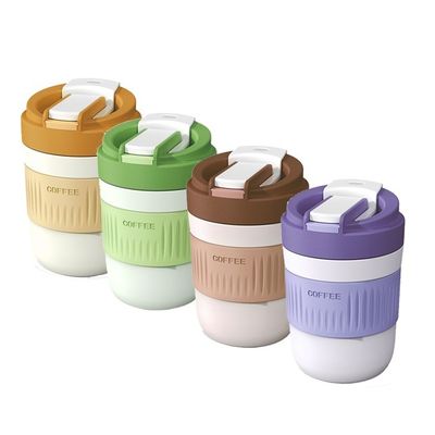 400 ml/550 ml φορητά φλιτζάνια καφέ επαναχρησιμοποιήσιμη κούπα καφέ με κάλυμμα και άχυρο 2024 σχεδιασμός