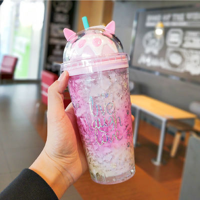 430 ml Πιεστικό καπάκι διπλά στρώμα ψυγείο Tumbler για μπουκάλια νερού καλοκαίρι