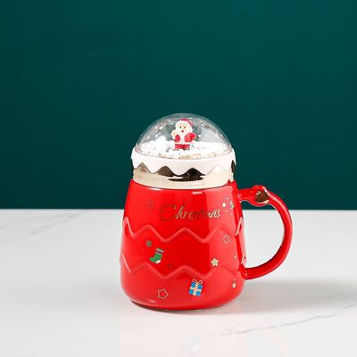Κεραμικό Εναμέλ Tumbler Set Κόκκινη Κούπα Για Χριστουγεννιάτικο Δώρο Καφέ Γάλα Νερό Κούπα Λειτουργία