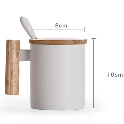 Μεταφορά θερμότητας υπολίμανσης 11oz κεραμική κούπα με ξύλινο χερούλι