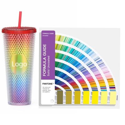 Σφραγισμένο καφέ 24oz μοντέρνο design ποτήρι μόδας με διπλό τείχος και άχυρο