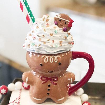 Χριστούγεννα Χριστούγεννα Custom 300ml Funny Gingerbread Man Magic Cookie Holding Mug