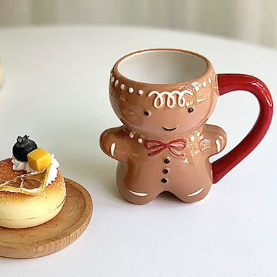 Χριστούγεννα Χριστούγεννα Custom 300ml Funny Gingerbread Man Magic Cookie Holding Mug
