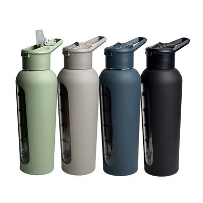 700 ml/1000 ml χωρητικότητα Μπουκάλι νερού με καλαμάκι και προστατευτικό μανίκι