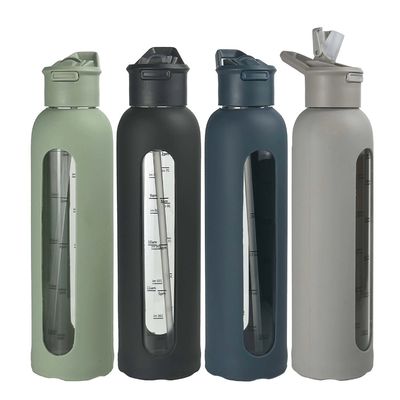 700 ml/1000 ml χωρητικότητα Μπουκάλι νερού με καλαμάκι και προστατευτικό μανίκι