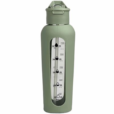 700 ml/1000 ml χωρητικότητα Μπουκάλι νερού με καλαμάκι και προστατευτικό μανίκι