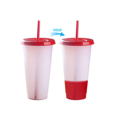 Αδιαβρωτικά 16oz 24oz BPA ελεύθερα πλαστικά φλιτζάνια καφέ φιάλες κρύου νερού με κάλυμμα και άχυρο