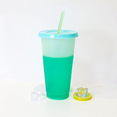 Αδιαβρωτικά 16oz 24oz BPA ελεύθερα πλαστικά φλιτζάνια καφέ φιάλες κρύου νερού με κάλυμμα και άχυρο