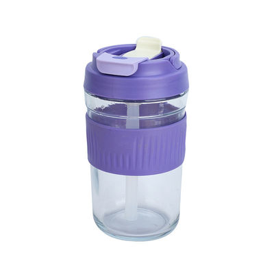 400ML/550ML Υψηλή βαριά βάση Διαυγές γυαλί κύπελλο με άχυρο δημιουργικό και μοναδικό σχεδιασμό