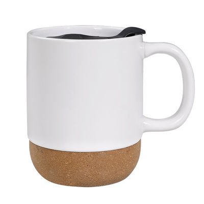 450ML Custom Logo Ματ Μαύρο Λευκό Κεραμικό Καφέ Με Κεπάκι PP