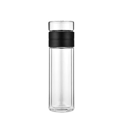 Προσαρμοσμένο λογότυπο Sublimation Clear Glass Tumbler Drink Glass Water Bottle με φίλτρο