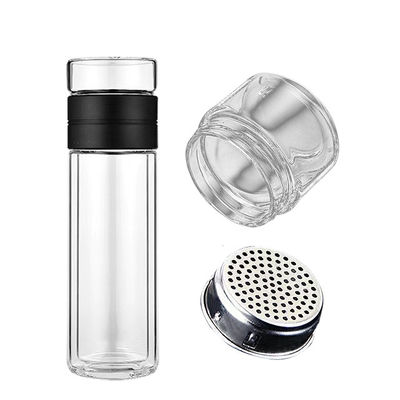 Προσαρμοσμένο λογότυπο Sublimation Clear Glass Tumbler Drink Glass Water Bottle με φίλτρο