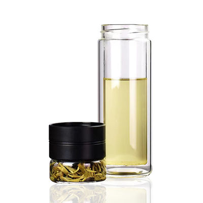 Προσαρμοσμένο λογότυπο Sublimation Clear Glass Tumbler Drink Glass Water Bottle με φίλτρο