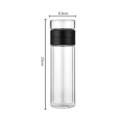 Προσαρμοσμένο λογότυπο Sublimation Clear Glass Tumbler Drink Glass Water Bottle με φίλτρο