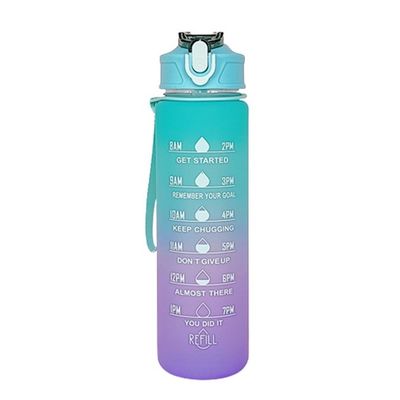 PC υλικό άμεση 30 oz πολύχρωμα αθλητικά καλαμάκια εξωτερικού μπουκάλια νερού με χρονική σφραγίδα