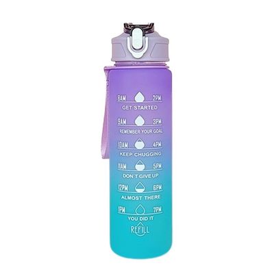 PC υλικό άμεση 30 oz πολύχρωμα αθλητικά καλαμάκια εξωτερικού μπουκάλια νερού με χρονική σφραγίδα