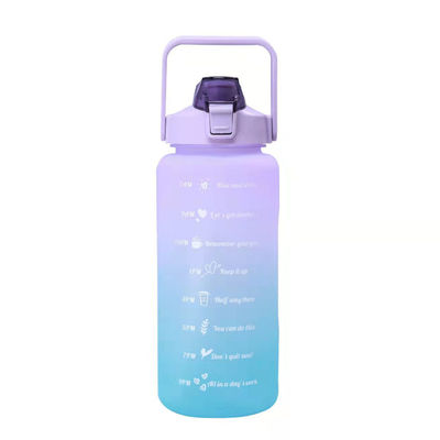 2L γυμναστική πλαστική μπουκάλι shaker με ελατήριο καπάκι για εξωτερικά αθλήματα και εραστές Unisex